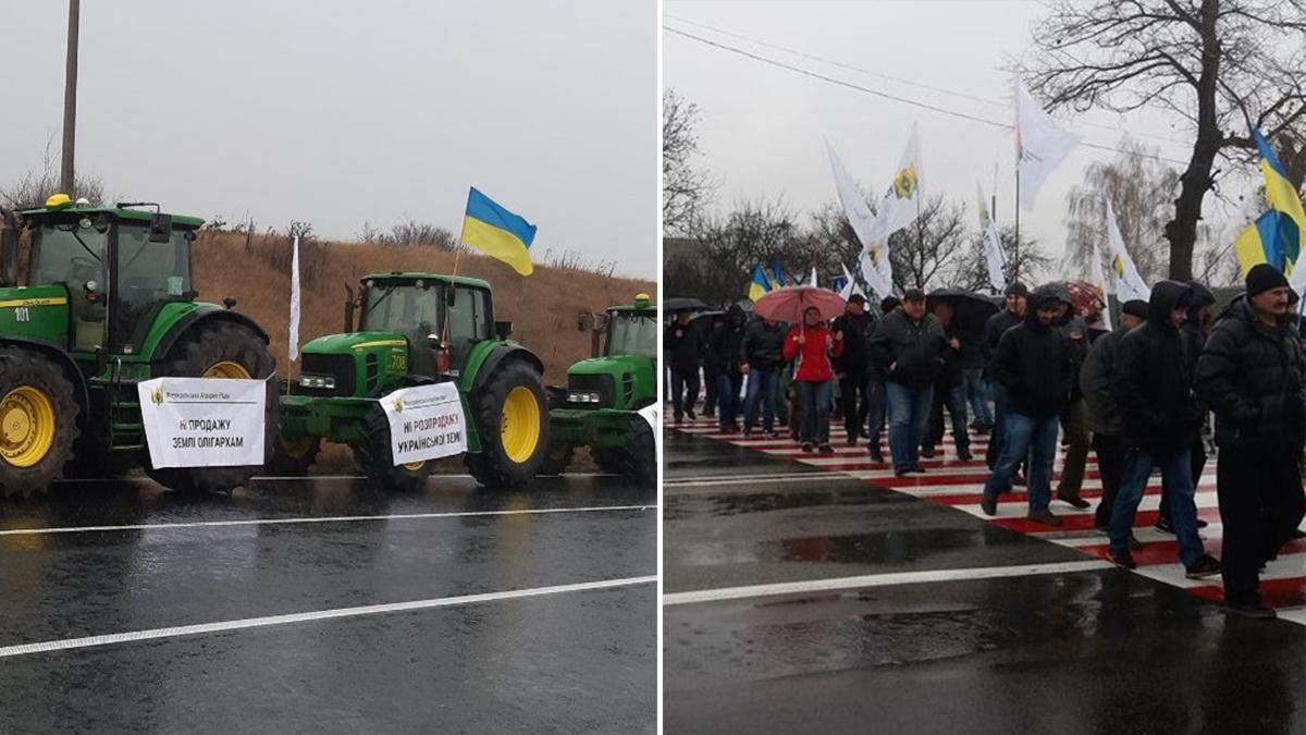 Аграрии перекрыли дороги против продажи земли: где перекрыли 11.11.2019 Аграрии перекрыли дороги против продажи земли: где перекрыли 11.11.2019